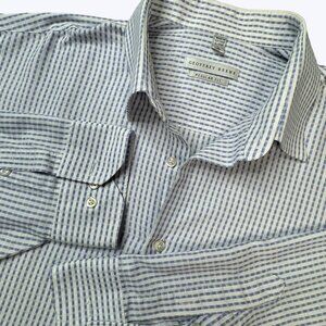 Geoffrey‎ Beene Men's Button Front Long Sleeve 17.5 Large